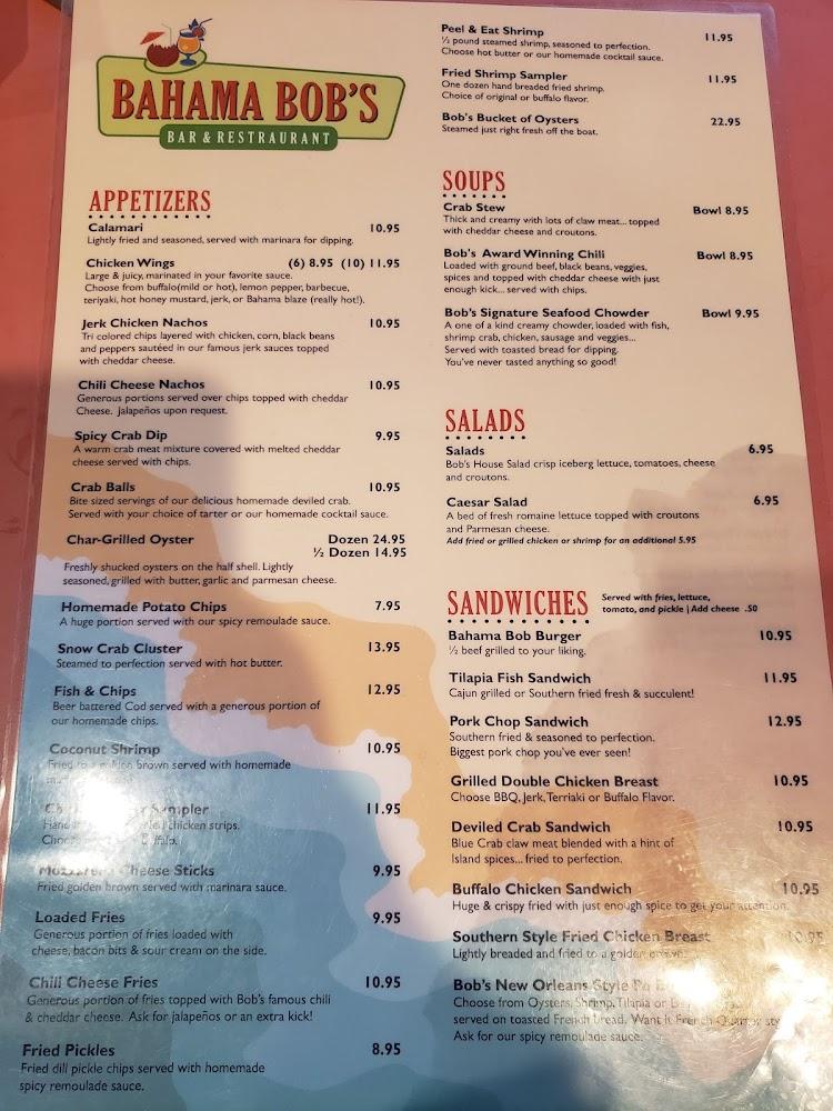 Bahama Bob's Menu image 4